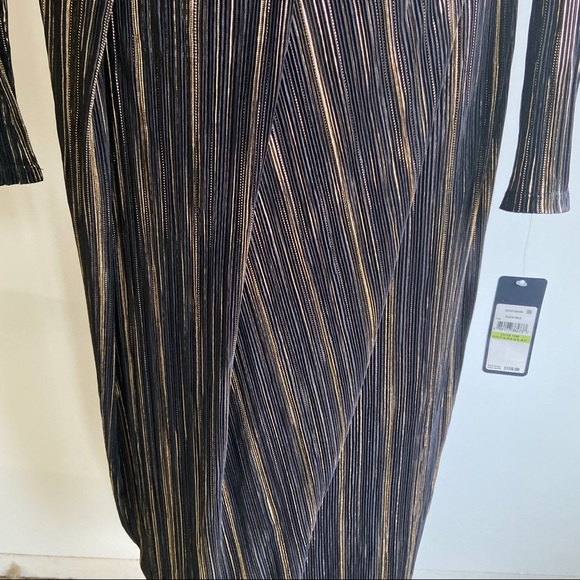 RACHEL Rachel Roy Pleated Faux Wrap Sheath Dress - Picture 9 of 11
